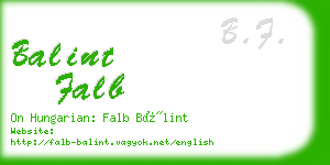 balint falb business card